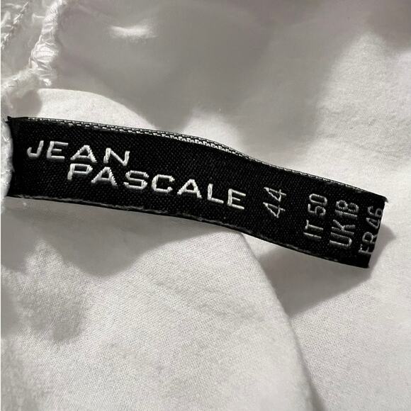 Jean Pascale Women's Blouse in White w/Embroidery Eyelet and Short Sleeve Size M - Picture 5 of 7